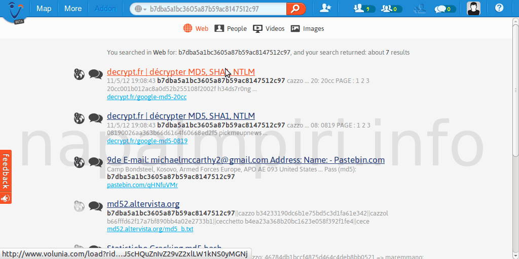 volunia and hashes volunia and hashes