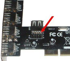 PCI usb card adapter with 9 pin header connector