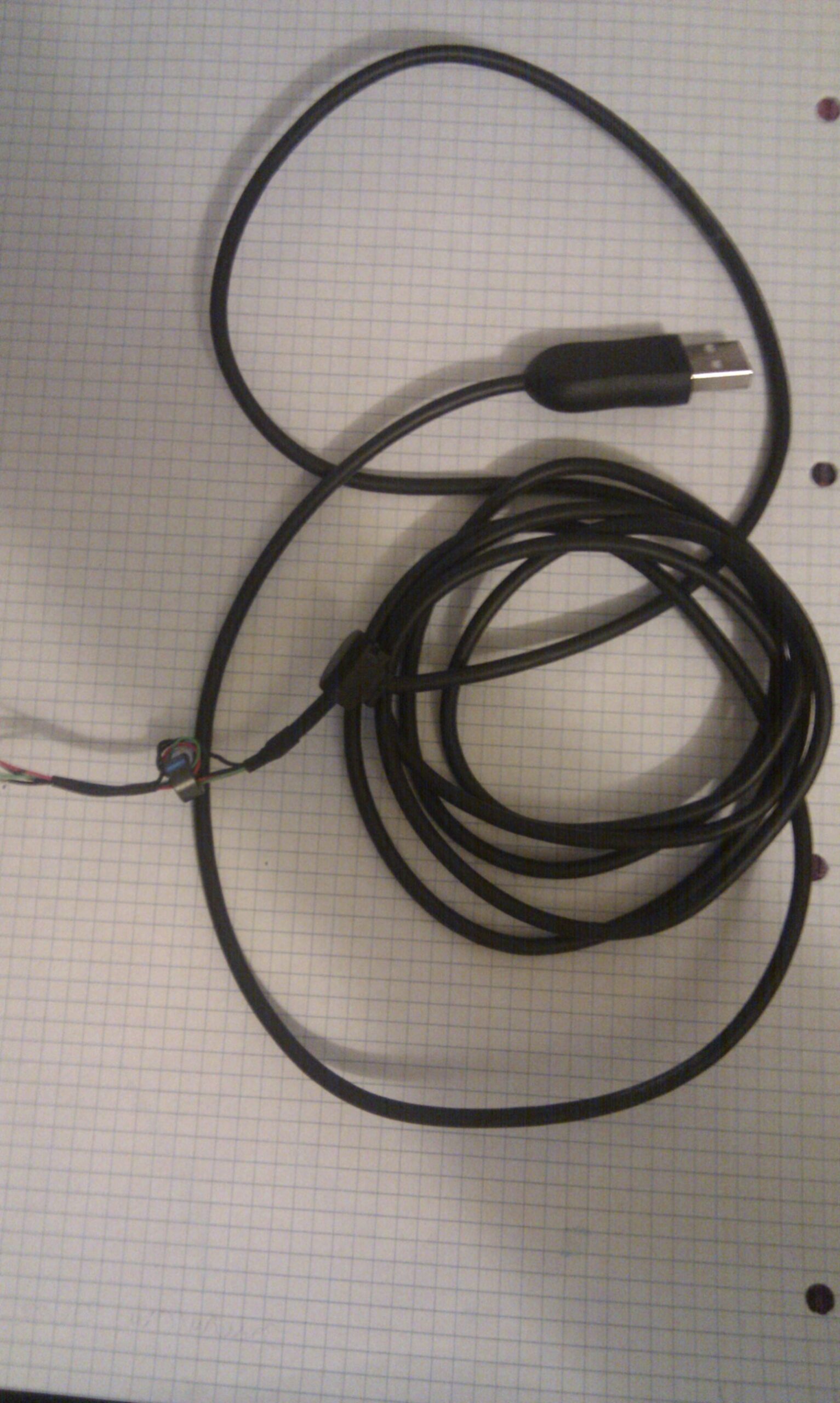 A leftover USB cable